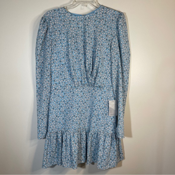 Finders Keepers Blue Blossom Floral Mini Dress Size L - Picture 4 of 11